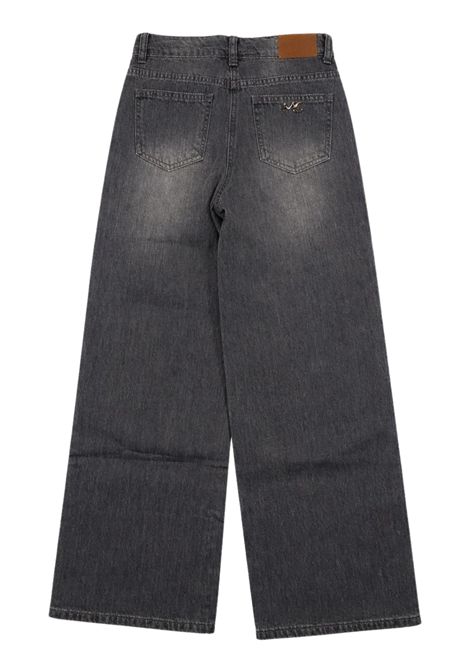 Jeans bambina grigio in cotone Manila Grace | M2821W25/SUGRIGIO